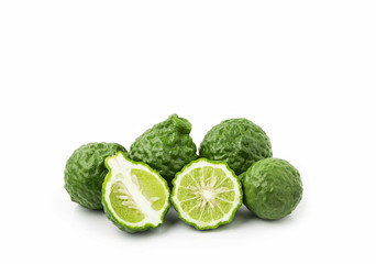 Bergamot on white background