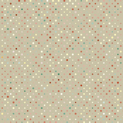Polka Dot Old Scratch Pattern. Retro Styled Vector Background
