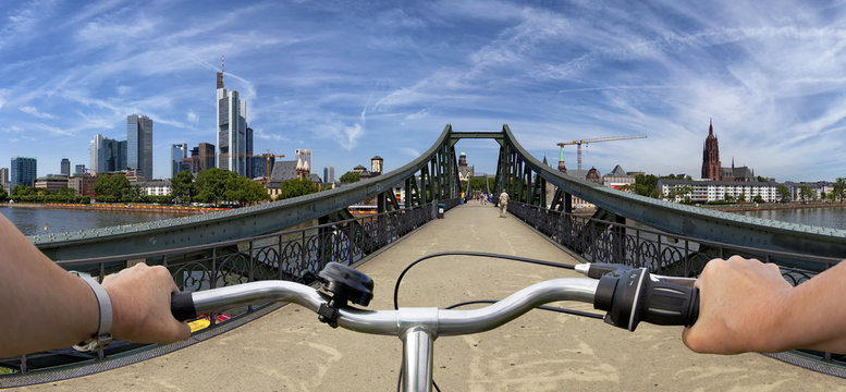Eiserner Steg Frankfurt via Fahrrad