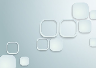 White Rounded Rectangles Background