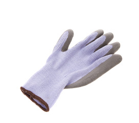 Gray rubber protective glove