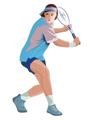 illustration tennis player