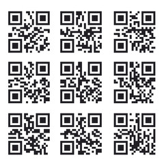 Qr Code Set, Square Product Barcode  Label