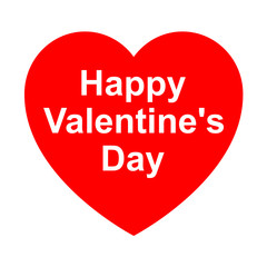 Icono texto Happy Valentine's Day en corazon