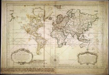 Naklejka premium Vintage World map