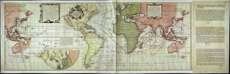 Fototapeta na wymiar Vintage World map