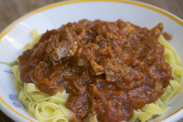 tagliatelle at the ragout