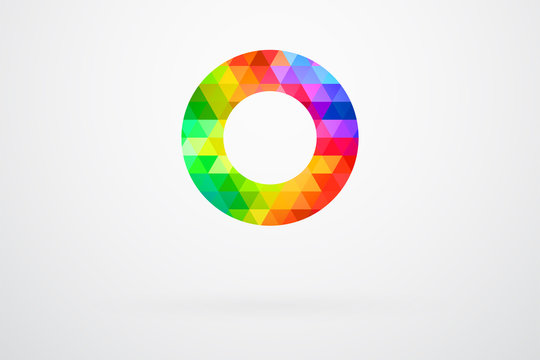 Donut Circle Color Palette Guide Spectrum Vector