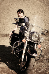 girl on motorbike