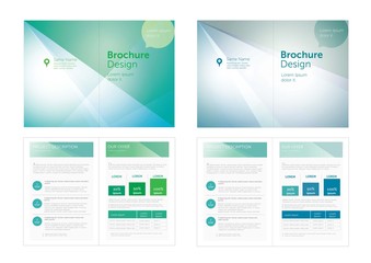 Vector_Blue,Green Brochure Design.