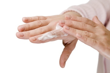 hands cream flat