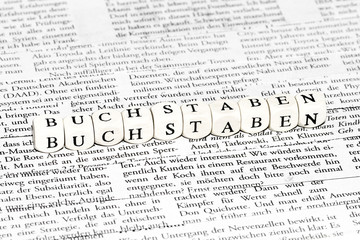 Buchstabenw&uuml;rfel