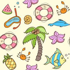 Summer seamless pattern