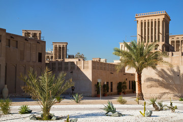 Fototapeta premium Wind towers in Bastakiya, Bur Dubai U.A.E