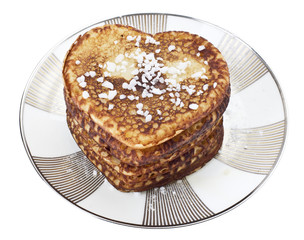 Eierkuchen in Herzform