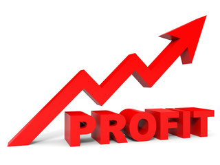 Graph up profit arrow.