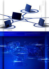 Naklejka premium Computer network in abstract design