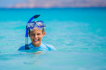 Girl snorkeling