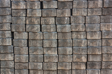 Bricks used in the construction of the corridor,Thailand.