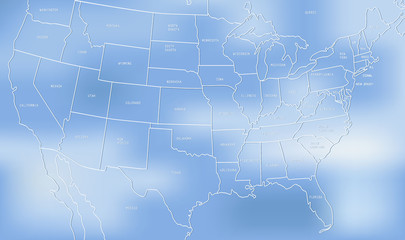 Obraz premium Creative map of the United States of America.
