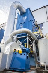 Fototapeta premium Blue fumes ventilator