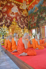The Ordination Ceremony of a Monk at Wat Bang Pai in Nonthaburi