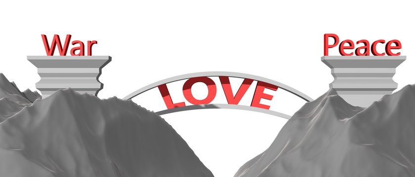 Liefde dicht de kloof tussen vrede en oorlog