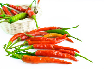 chili pepper on a white background