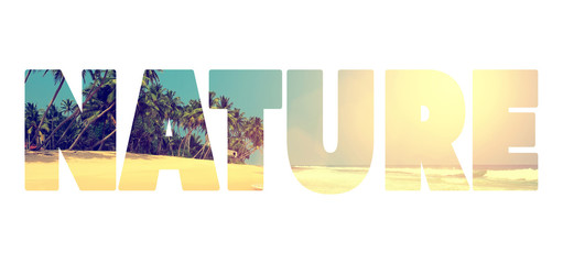 Background with word "Nature"