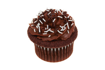 Cupcake chocolate isolated