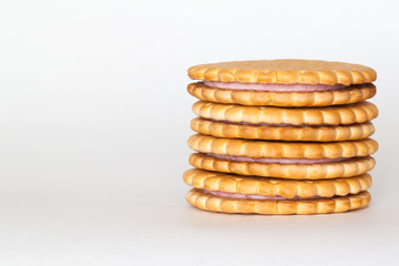 Stack of crisp pastry stuffed