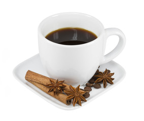 cup coffee isolated on white background