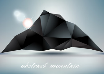 abstract mountain backgrond  with sun.