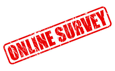 Online survey red stamp text
