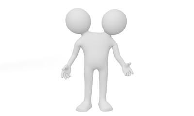 3d siamese man
