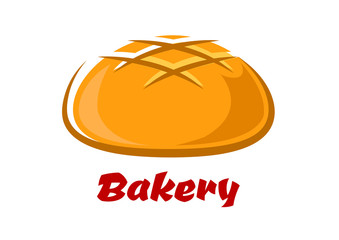 Round bread with baked crust