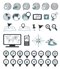 Location and destination icons