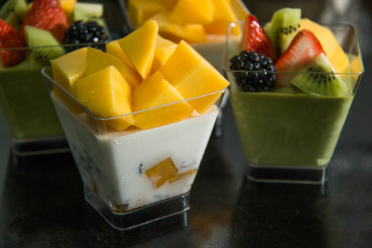 Mango Mousse In Cup.