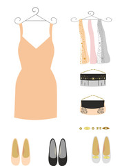 Shopping for women buying dresses