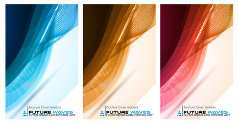 Abtract waves background for brochures and flyers