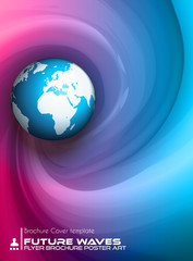 Abtract waves background for brochures and flyers