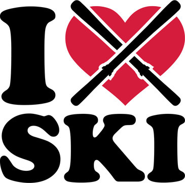 I Love Ski Skier