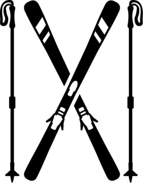Skis with Sticks