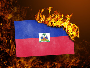 Flag burning - Haiti