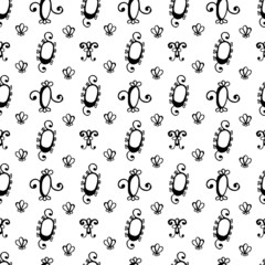 Vector seamless monochrome pattern. Modern stylish texture