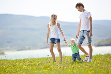 Fototapeta premium Happy family in nature