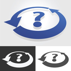 Circled Arrows and Question Mark