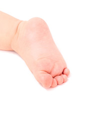 baby foot 9-12 year isolated in white background