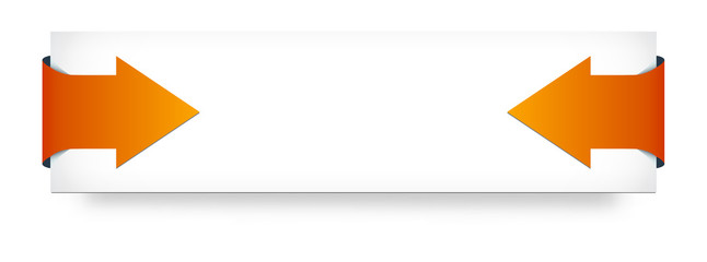 the blank white banner with two orange arrows