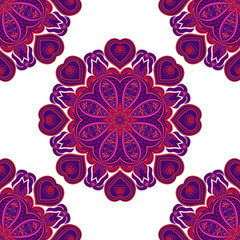 Round Seamless ornament pattern mandala. EPS-8 vector background